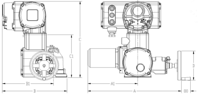 Схема габаритных размеров