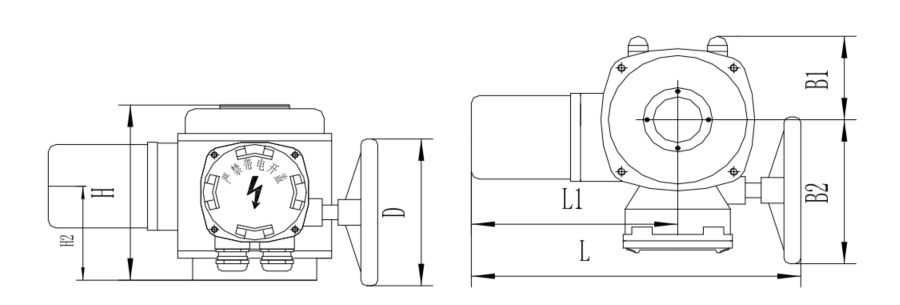 Схема габаритных размеров BJ-Q1